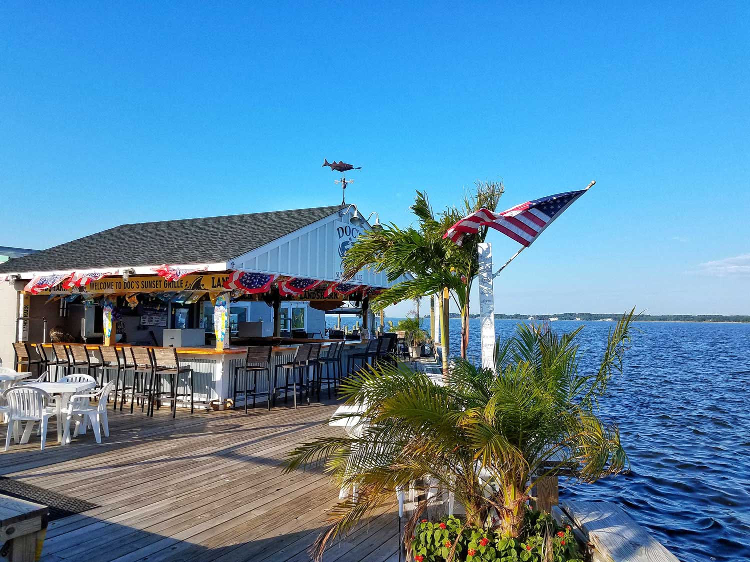 A dockside restaurant in Oxford, Maryland 