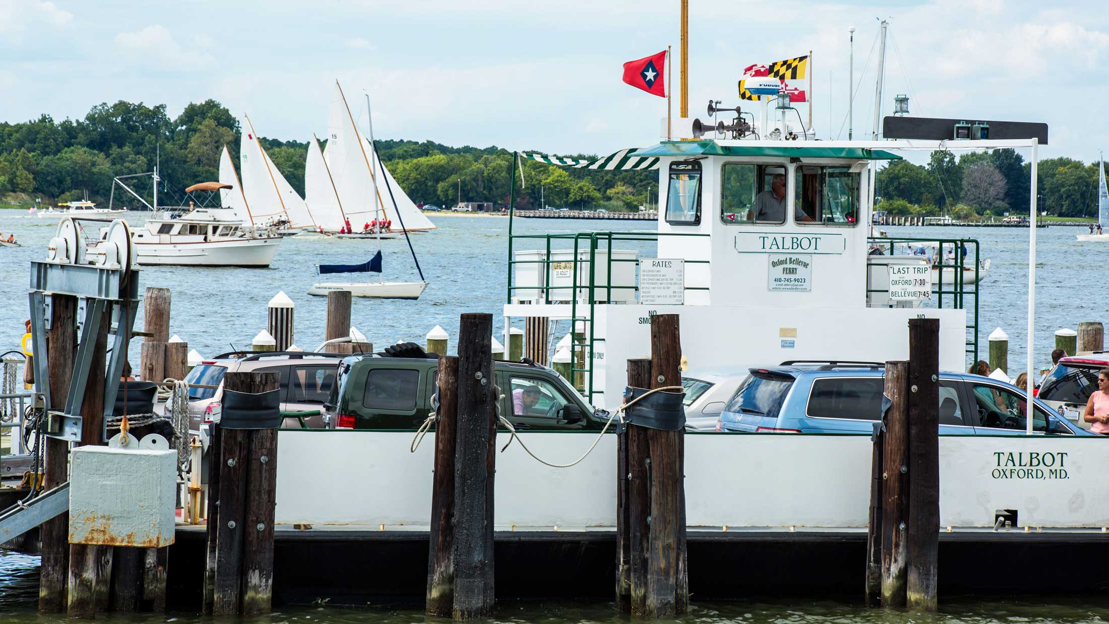 Car ferry on the Tred Avon River